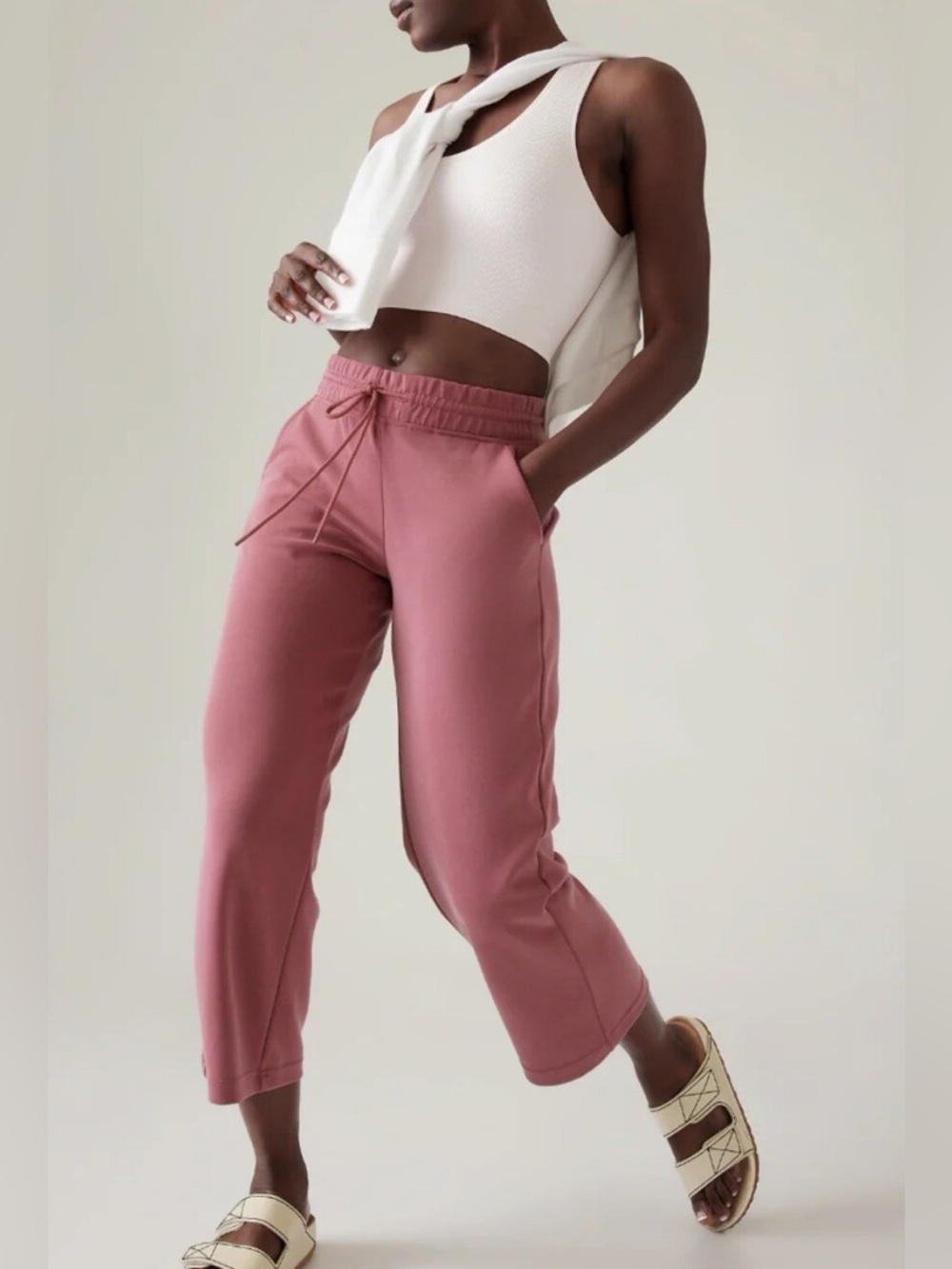 Athleta Seasoft Straight Pant Berry Rose XS
